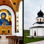 Here are two image prompts based on the provided article about the Moldovan Orthodox Church, suitable for Stable Diffusion: