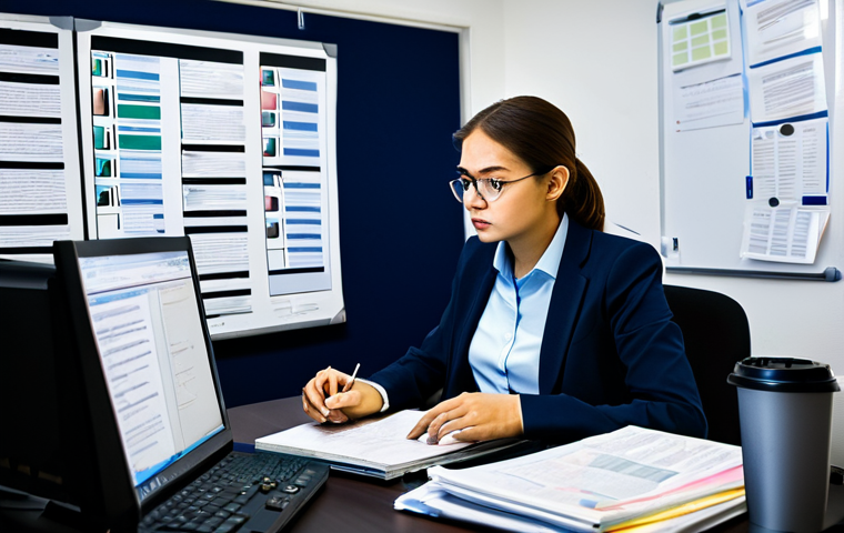 Fact-Checking Initiative**

"A determined young journalist, fully clothed in professional attire, working late at night in a small, brightly lit office, surrounded by stacks of documents and computer screens displaying news articles and data. She is focused on verifying information and uncovering misinformation. Background features include overflowing coffee cups and a whiteboard covered in notes. safe for work, appropriate content, perfect anatomy, correct proportions, well-formed hands, proper finger count, professional, family-friendly, modest clothing."

**